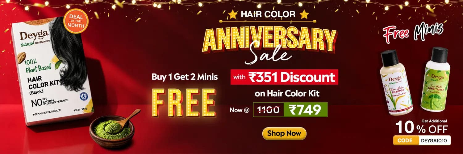 Hair Colour Anniversary Sale — Buy 1 Get 2 Minis Free